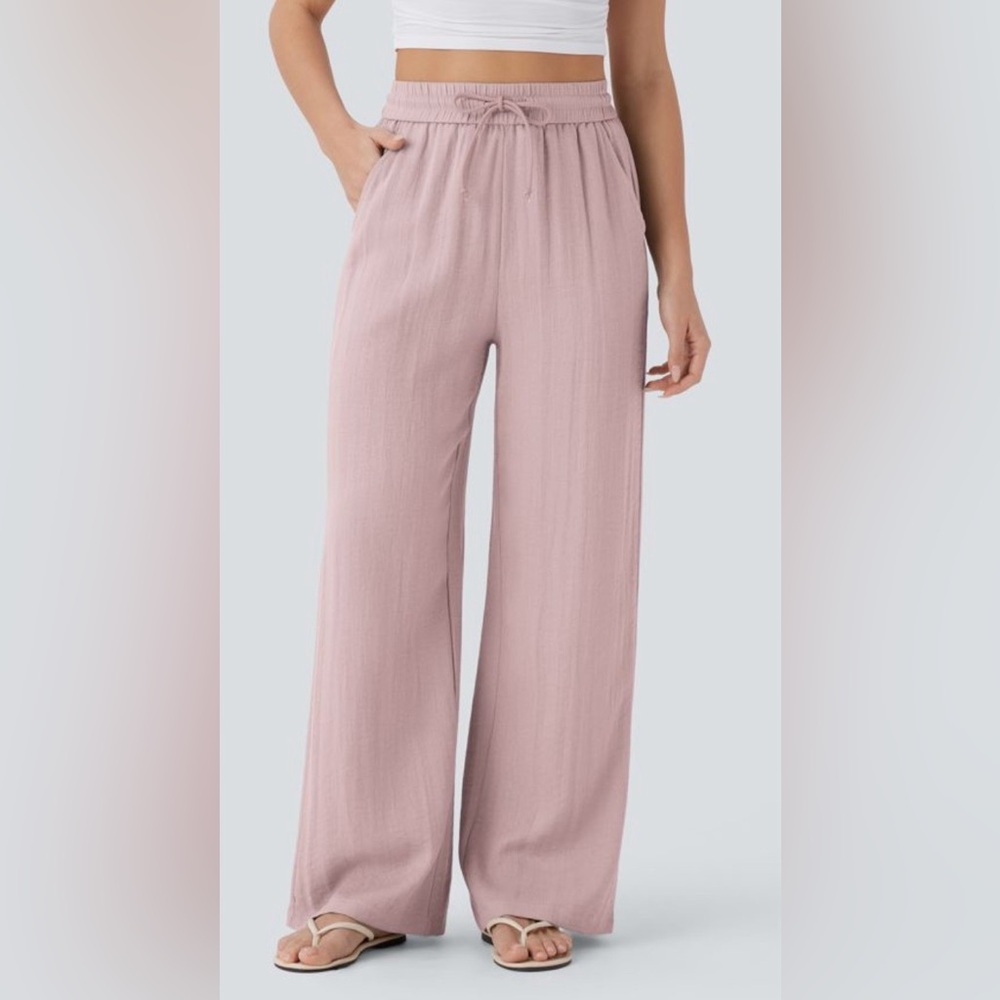 HALARA Light Pink Wide-Leg Pants NWT